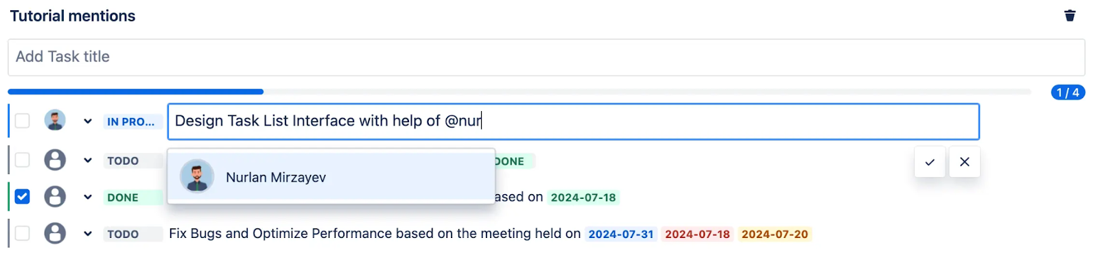 Tick User Picker in Action