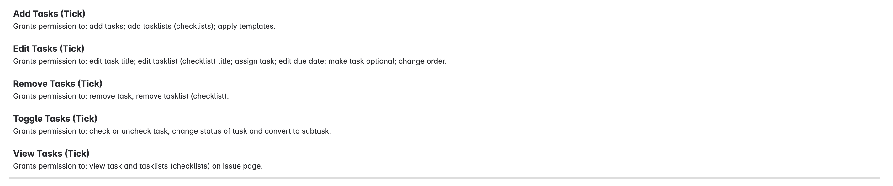 Tick permissions- company managed project